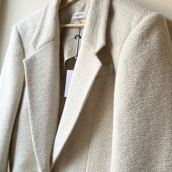 NWT Isabel Marant Etoile Ecru Ivory Maden Single Button Jacket Sz L - Picture 8 of 16